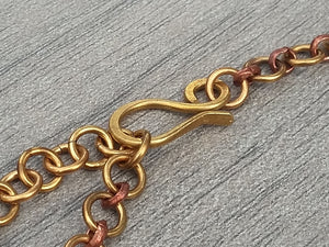 Brass & Copper Blue Zircon Collar Necklace feat. by Regan - crystalsbysabeads.com