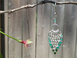 Sterling Silver Green Onyx 4 in 1 Earrings - crystalsbysabeads.com