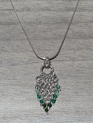 Sterling Silver Green Onyx Pendant Necklace - crystalsbysabeads.com
