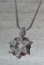 Sterling Silver & Garnet Byzantine Flower Pendant Necklace - crystalsbysabeads.com