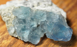 Blue Fluorite Cluster - crystalsbysabeads.com