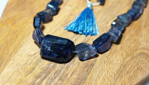Iolite Faceted Nugget Strand - crystalsbysabeads.com