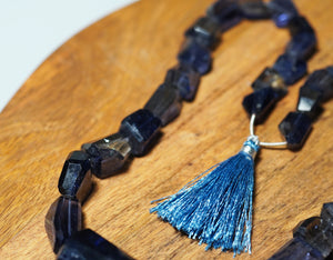 Iolite Faceted Nugget Strand - crystalsbysabeads.com