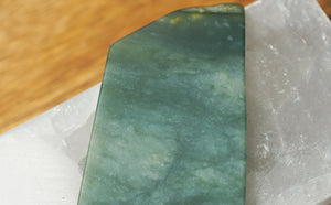 Blue Green Jadeite Flat - crystalsbysabeads.com